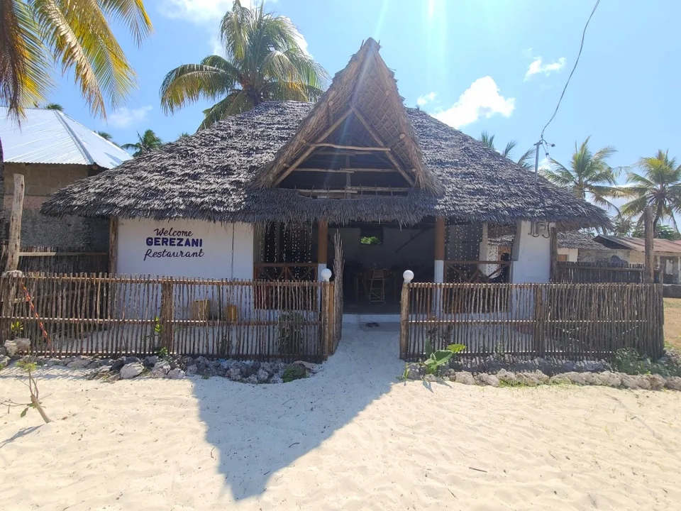 Façade du restaurant Gerezani à Jambiani Zanzibar